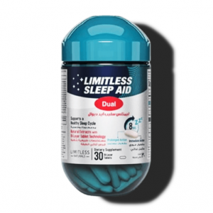LIMITLESS SLEEP AID DUAL ( ASHWAGANDHA EXT. 85MG + MELATONIN 4MG + L-THEANINE 100MG + CHAMOMILE EXT. 25MG + VIT. B6 0.7MG ) SUPPORTS A HEALTHY SLEEP CYCLE 30 BI-LAYER TABLETS